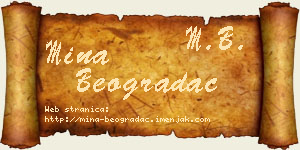 Mina Beogradac vizit kartica